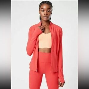 Athleta Salutation Jacket in Red Lychee